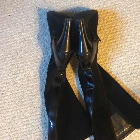 Antonio Melani black suede and leather boots - Picture 3 of 7